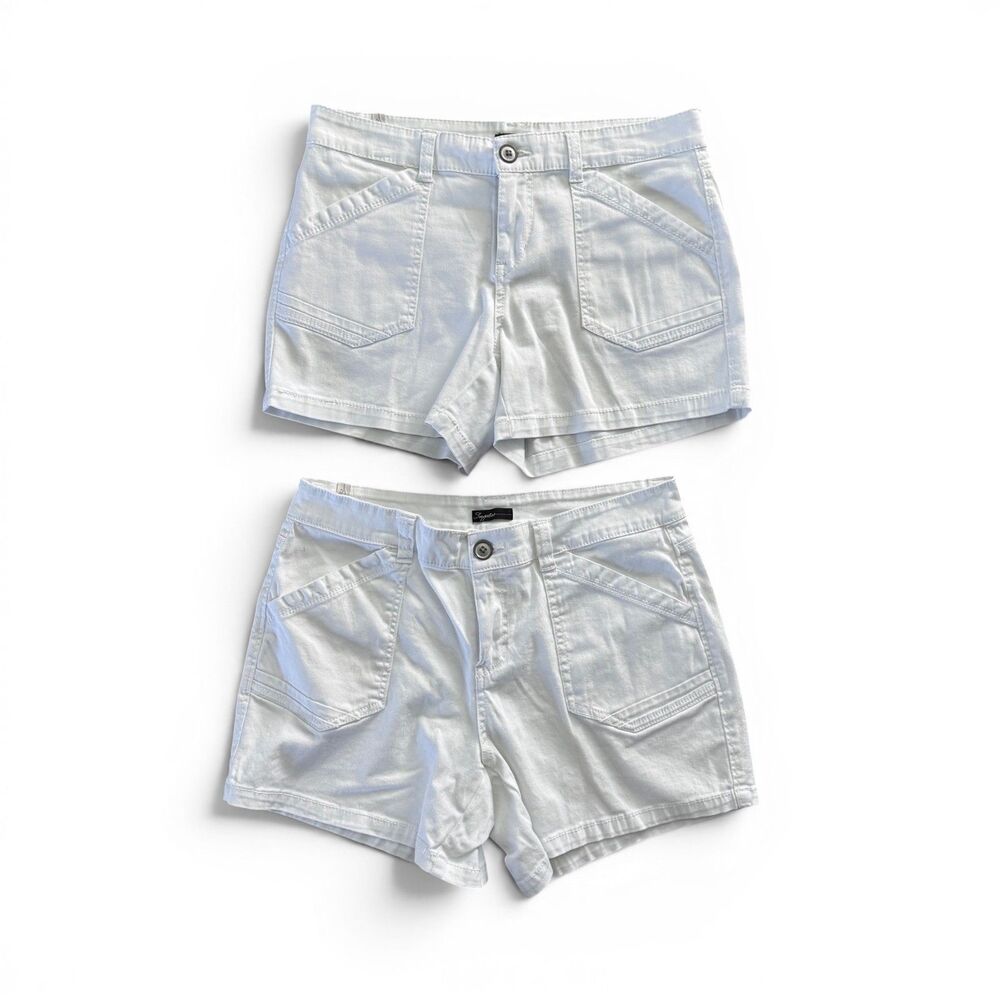 Women's Supplies by UnionBay Utility Shorts 2 Pairs Size 12 White